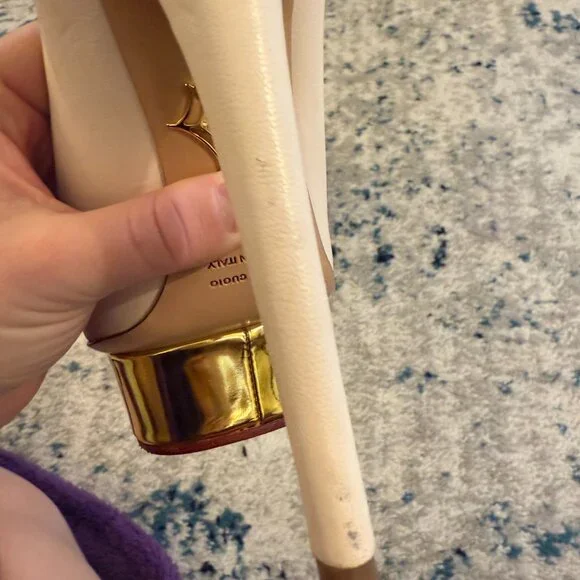 Charlotte Olympia Cream and Gold Dolly Heels Size 37 EU/7 US - Picture 9 of 9